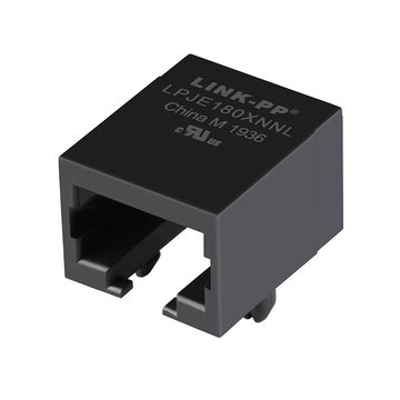 LPJE180XNNL イーサネット RJ45 ジャック、内蔵磁気機能なし、1X1 ポート タブ、LED なし