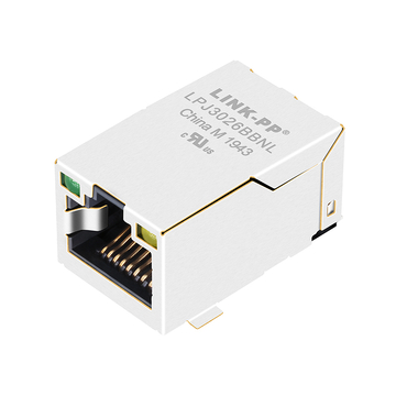 LINK-PP LPJ3026BBNL 10/100 Base-T أخضر / أصفر LED Tab Up SMT موصل RJ45 عمودي