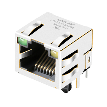 LPJE101-0AHNL 1X1 ポート RJ45 8P8C モジュラージャック、磁気タブなし、緑/黄色 LED