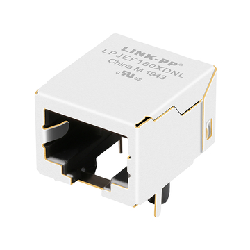 LPJEF180XDNL LED コネクタなしのサイド エントリ PCB 統合磁気なし RJ45 パネル マウント ジャック