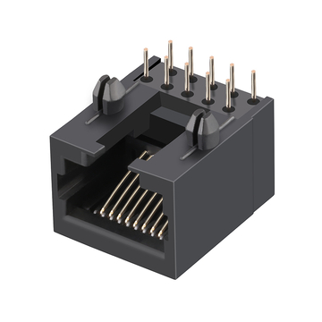 LPJE161NNL 1X1 ポート RJ45 ジャック タブ ダウン LED なし、統合磁気なし