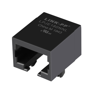 LPJE180NNL LED なし 1X1 ポート RJ45 コネクタタブダウン、統合された磁気なし