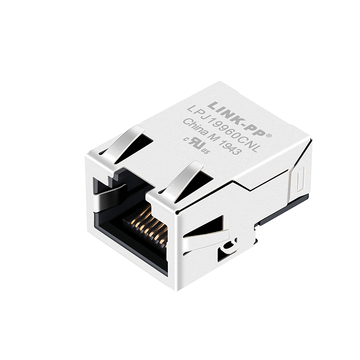 LPJ19960CNL 10/100Mbps POE Ethernet SMT فائق الارتفاع RJ45 جاك Tab Up بدون LED