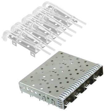 2110069-1 TE SFP+ ケージ連動 (1 x 4) コネクタ付属ライトパイプ