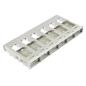 TE 2143329-1 QSFP+ Клетка сборная (1 x 6) Разъем с запрессовкой через отверстие
