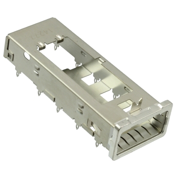 TE 2170111-1 QSFP + موصل القفص اضغط على الفتحة من خلال الزاوية اليمنى