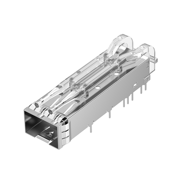 LINK-PP LP11BCS2100 SFP+ 1x1 ケージはんだ、EMI スプリングフィンガーライトパイプ付き