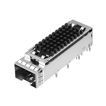 LP11BC02030 ヒートシンク付き SFP+ ケージ EMI スプリングフィンガー プレスフィット スルーホール、直角