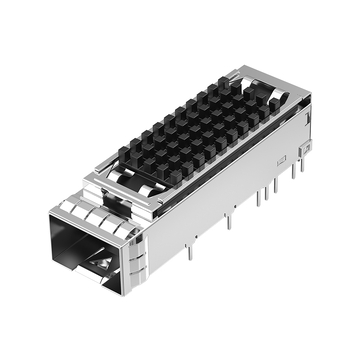 LINK-PP LP11BCS2030 SFP+ 1x1 ケージ、ヒートシンク付き、スルーホール、直角