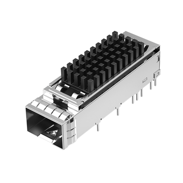 LP11BCS2050 SFP+ 1x1 ケージ、ヒートシンク付き、はんだスルーホール