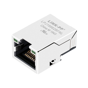 LPJ19962BFNL 10/100Mbps SMT RJ45 POE جاك مع شريط مغناطيسي لأعلى أخضر/أخضر Led