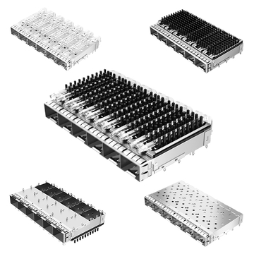 LP16BC01630SA SFP+ 1X6 Cage Press-Fit con dissipatore di calore a tubo luminoso a molla EMI