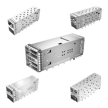 TE 2198373-3 ZQSFP+ Cage 2x1 Press-Fit EMI Shielded Light Pipe