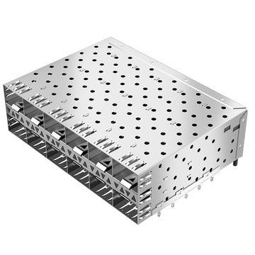 LINK-PP LP26AC01101T SFP 2x6 Cage With Light Pipe EMI Spring Finger