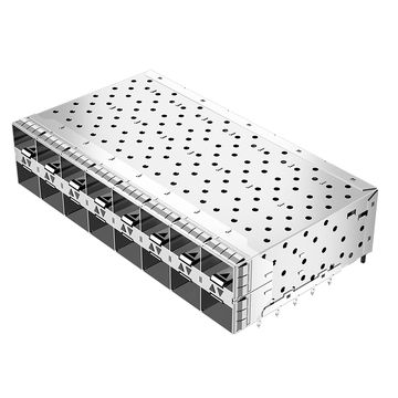 LINK-PP LP28AC01201 SFP Cage Connector 2x8 Port With Light Pipe EMI Spring Finger