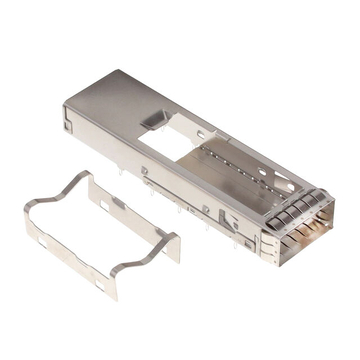 LINK-PP LP11GC01000E QSFP-DD 1x1 Cage With EMI Spring Finger Press-Fit Through Hole Right Angle