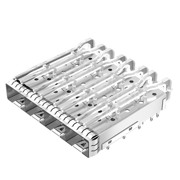 LINK-PP LP14BC02900S SFP+ケージ 1x4ポート ライトパイプ EMIスプリングフィンガー付き