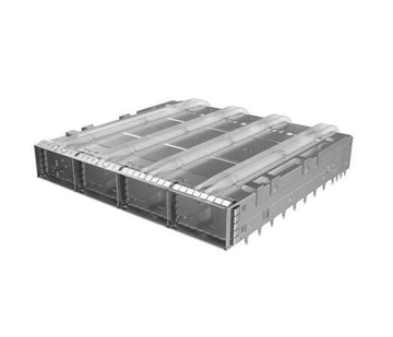 Amphenol UE62C462102021 Compatible LINK-PP 1x4 QSFP Cage Connector With Dual Light Pipe Press-Fit Panel Mount