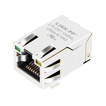 LPJ3011ABNL 10/100 Base-T منفذ واحد RJ45 smd موصل تبويب لأعلى أخضر / أصفر LED
