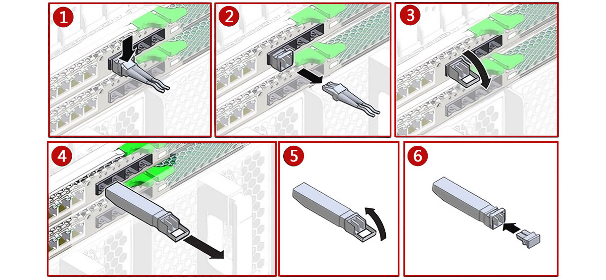 How to Remove or Disconnect an SFP Module