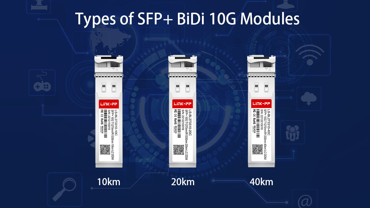 types of 10g bidi sfp+
