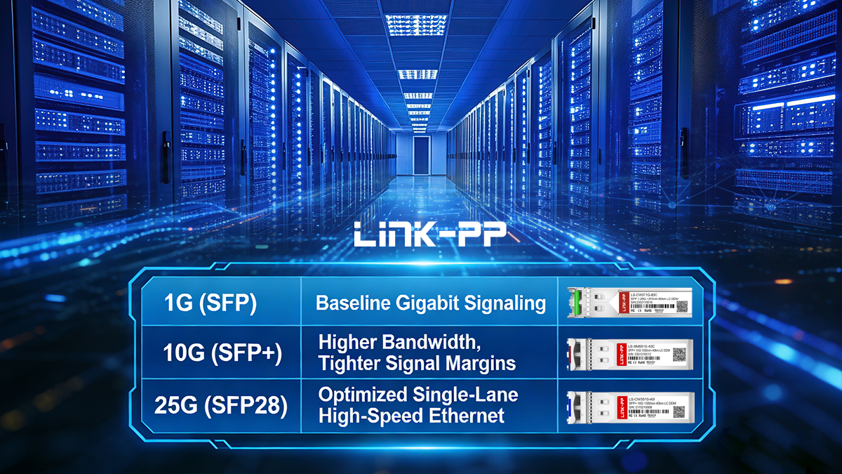 Speed and Technical Differences (1G vs. 10G vs. 25G)