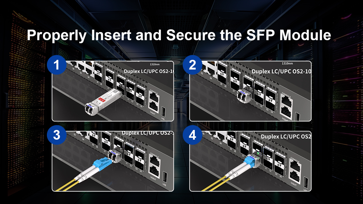Properly Insert and Secure the Cisco Single Mode SFP 10G Alternative