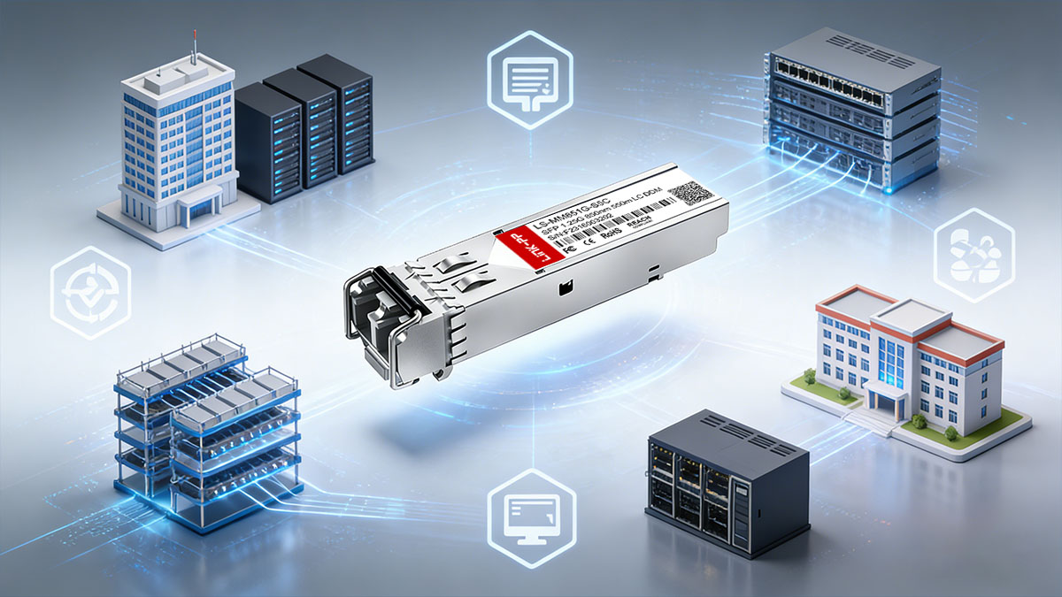1000BASE-SX SFP Transceiver Module used for LAN, Data center
