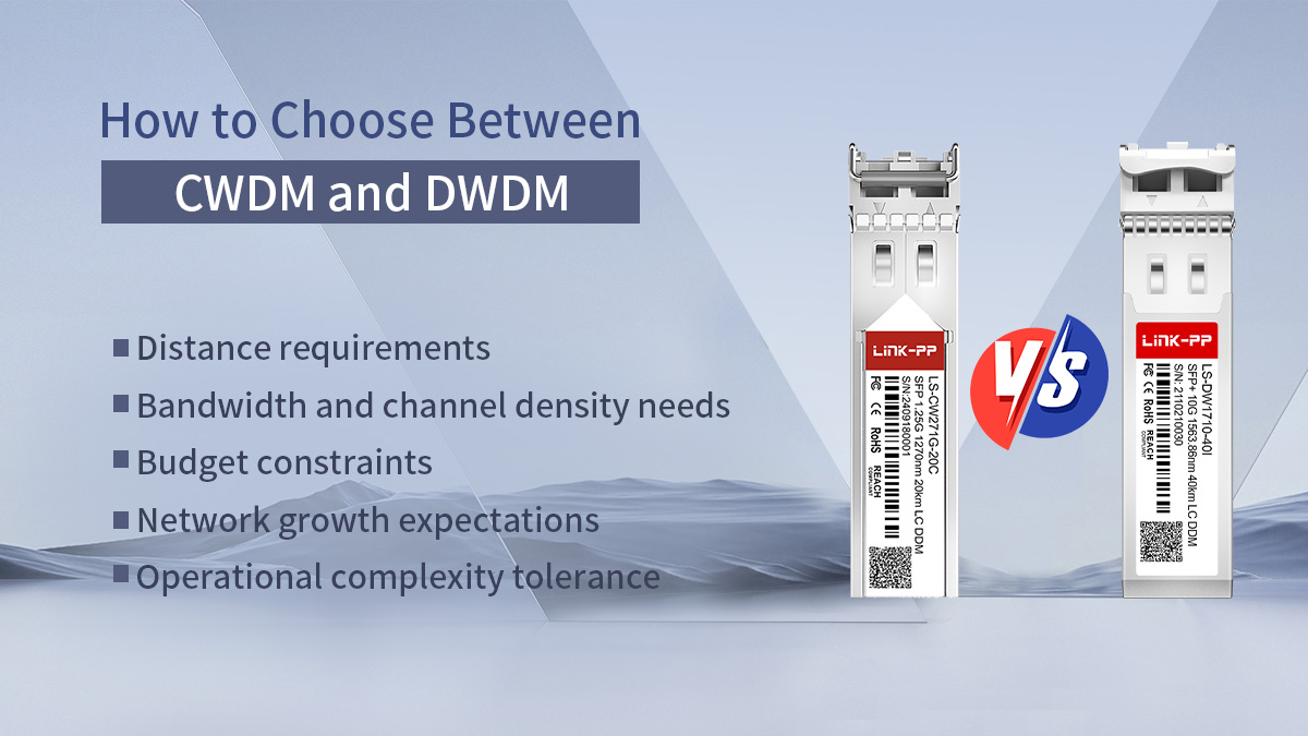 how to choose between cwdm and dwdm