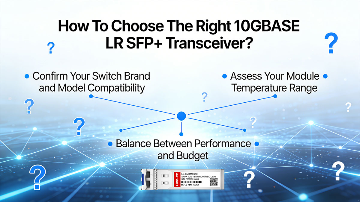 How To Choose The Right 10GBASE LR SFP+ Transceiver