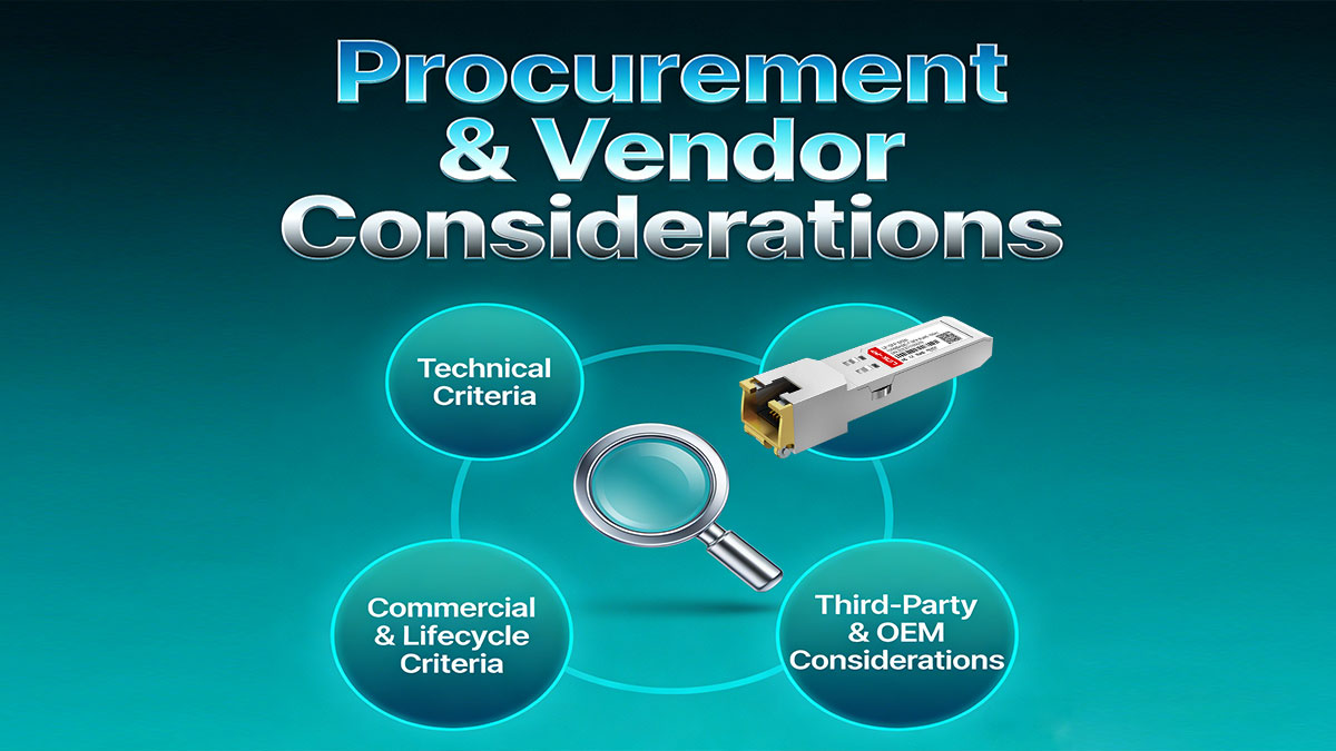 Copper SFPs Procurement & Vendor Considerations