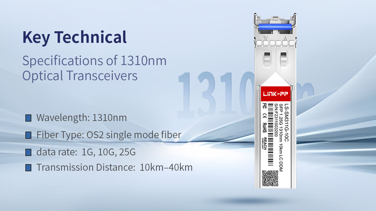 specification of 1310nm optical transceiver