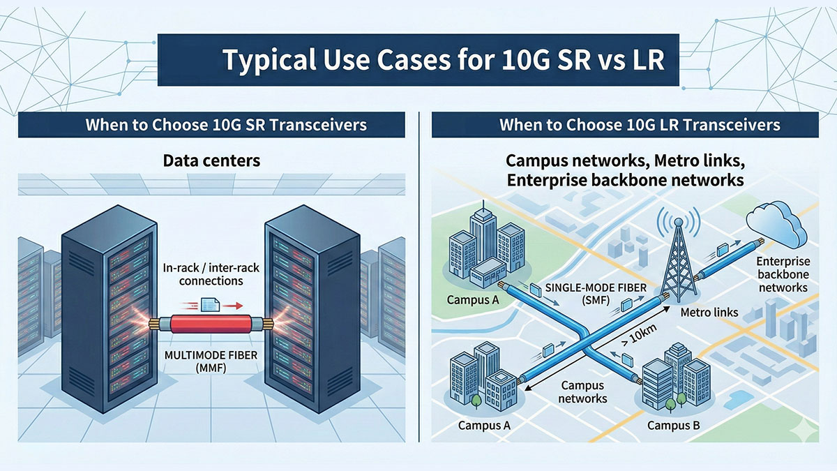 Typical Use Cases for 10G SR vs LR