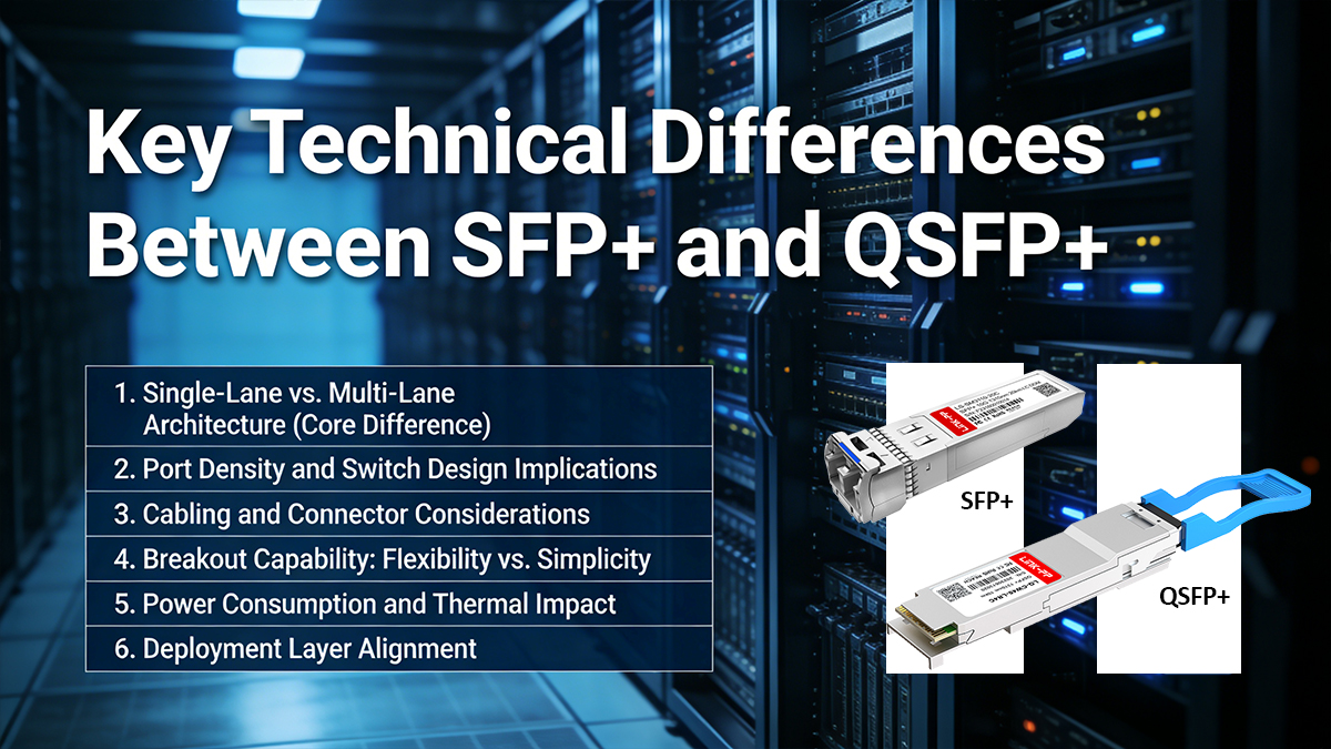Key Technical Differences Between SFP+ and QSFP+