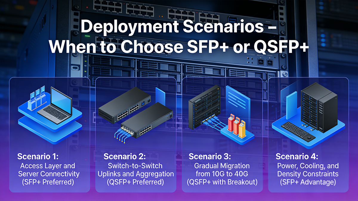 SFP+ vs. QSFP+ Deployment Scenarios