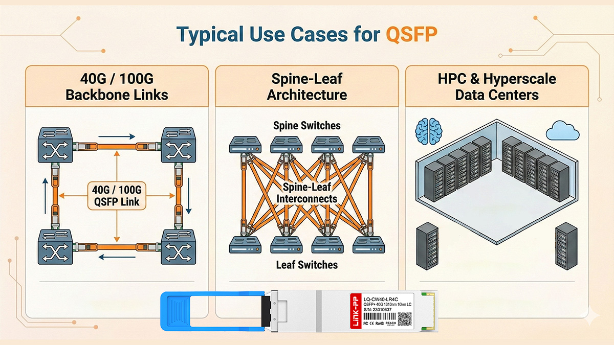 Typical Use Cases for QSFP