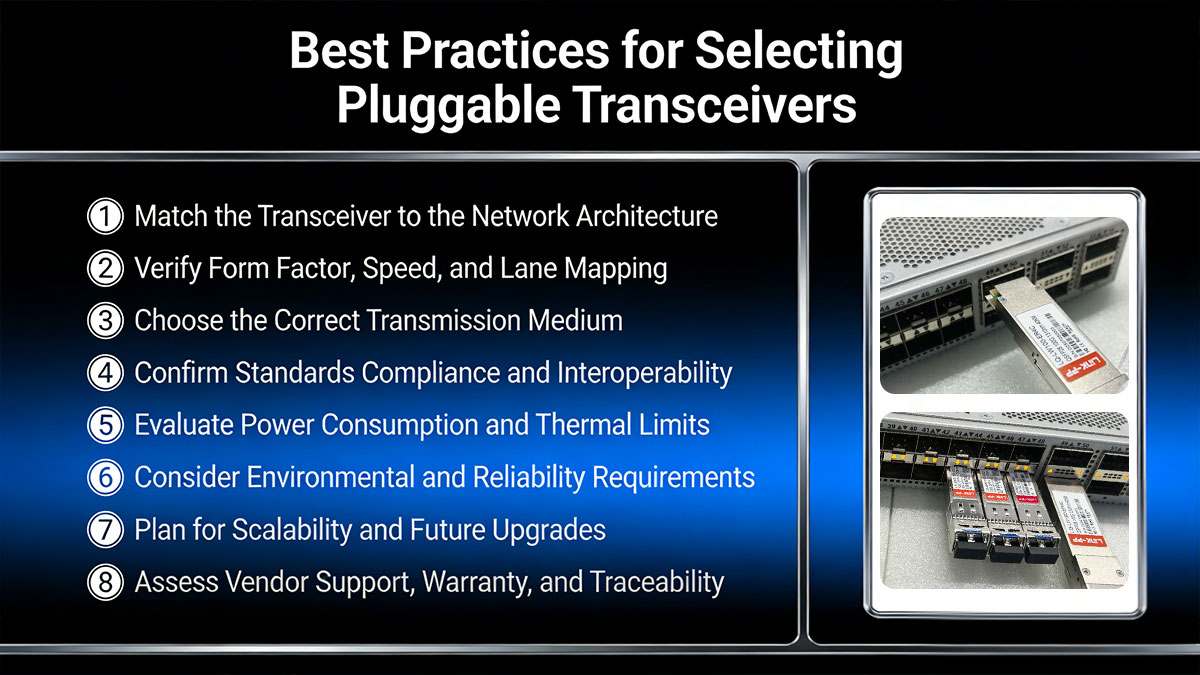 Best Practices for Selecting Pluggable Transceivers