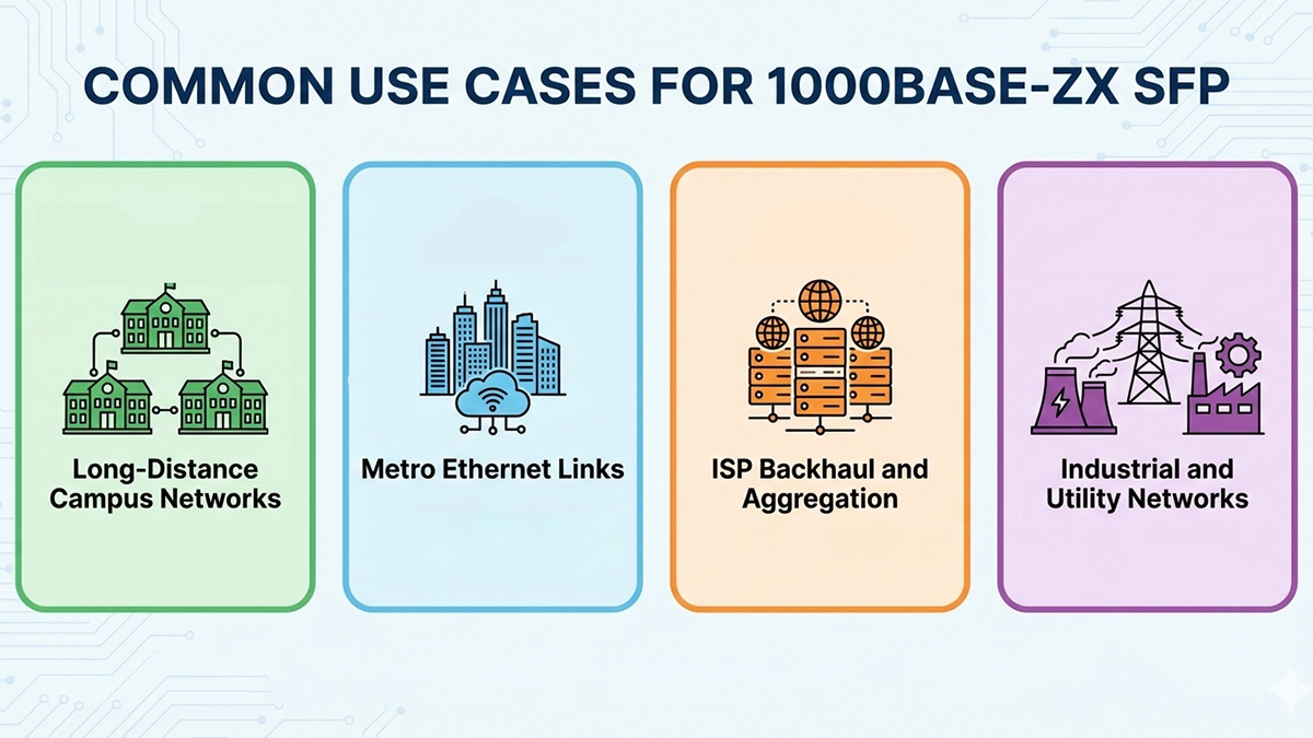 Common Use Cases for 1000BASE-ZX SFP