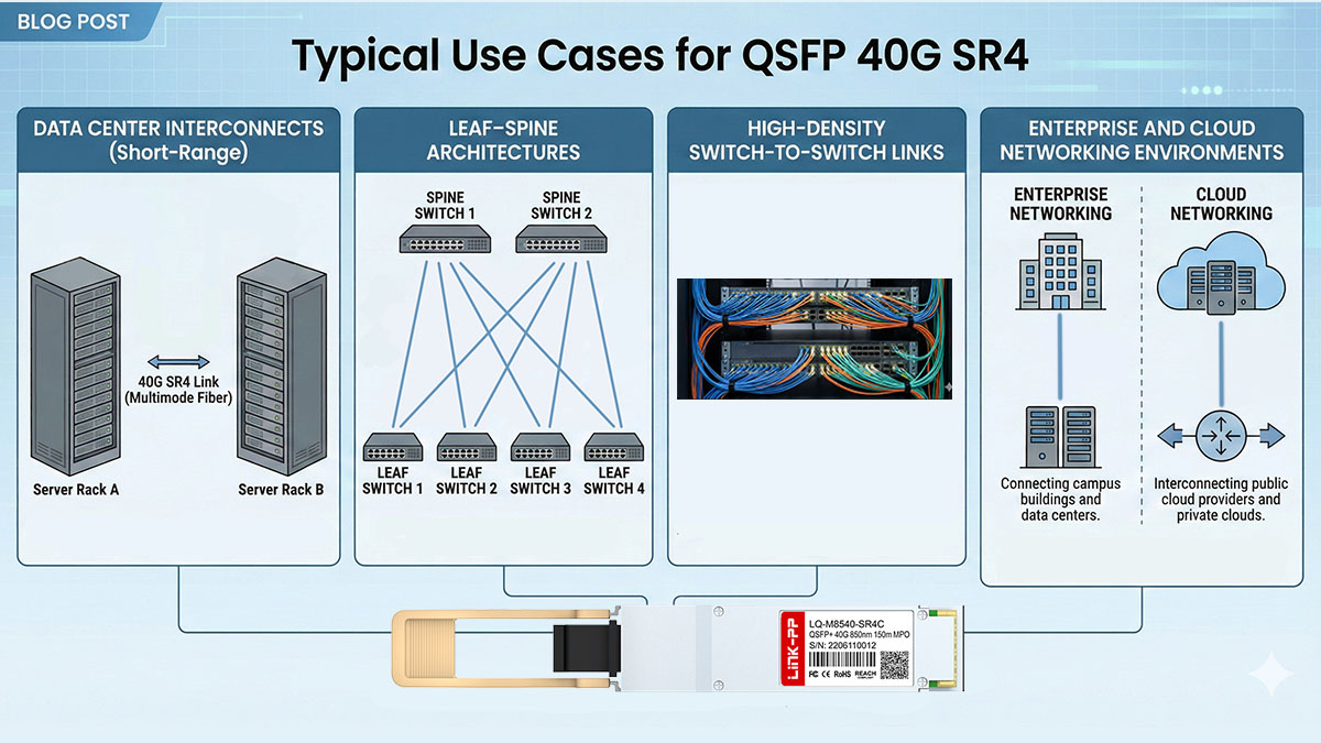 Typical Use Cases for QSFP 40G SR4