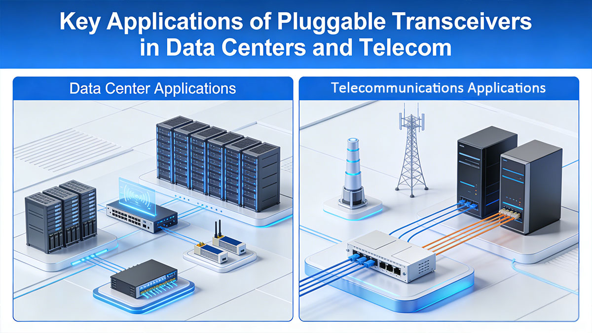 Pluggable Transceivers in Data Centers and Telecom