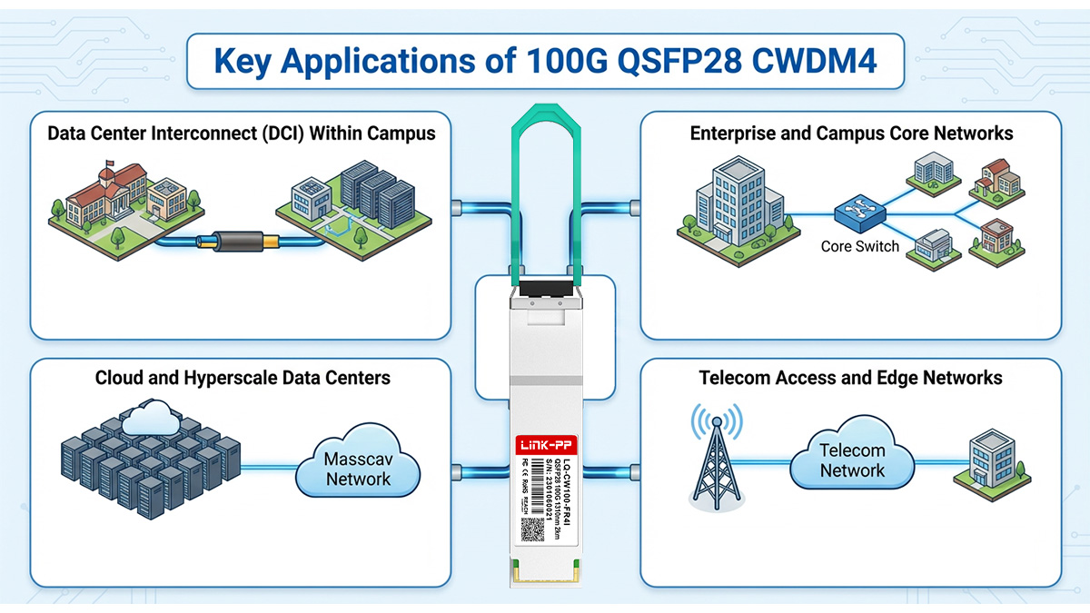 Key Applications of 100G QSFP28 CWDM4