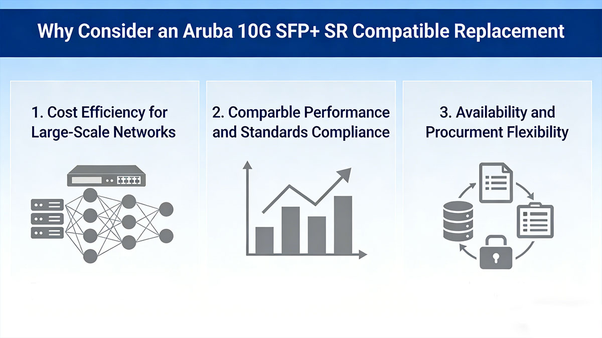 Why Consider an Aruba 10G SFP+ SR Compatible Replacement