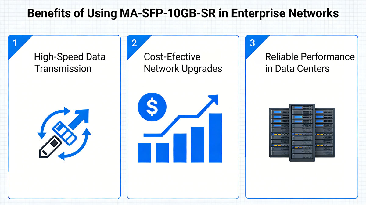 Benefits of Using MA-SFP-10GB-SR in Enterprise Networks