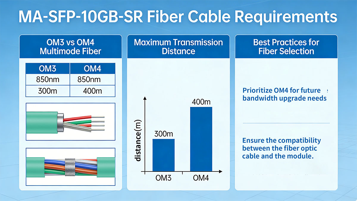 MA-SFP-10GB-SR Fiber Cable Requirements