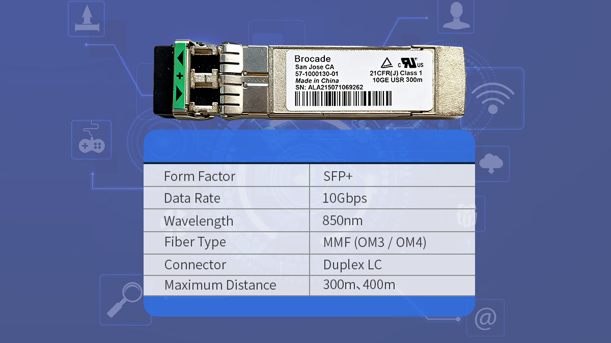 Key Specifications of the 10G-SFPP-USR