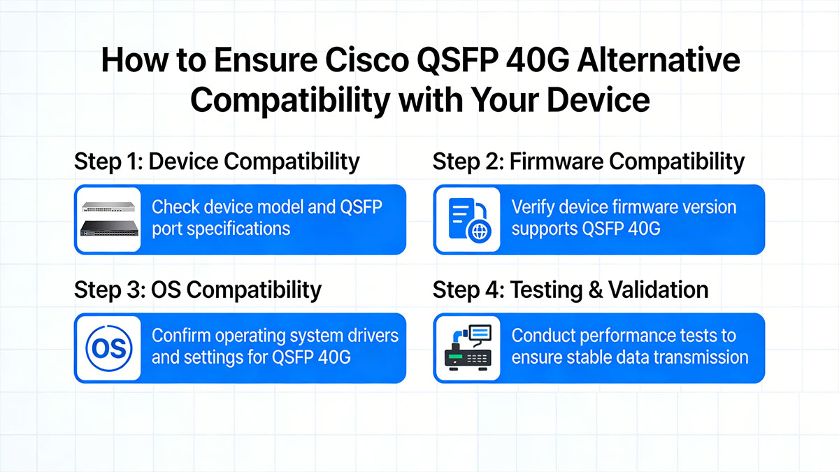 How to Ensure Cisco QSFP 40G Alternative Compatibility with Your Device