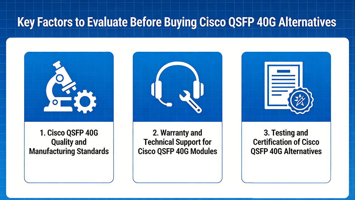Key Factors to Evaluate Before Buying Cisco QSFP 40G Alternatives