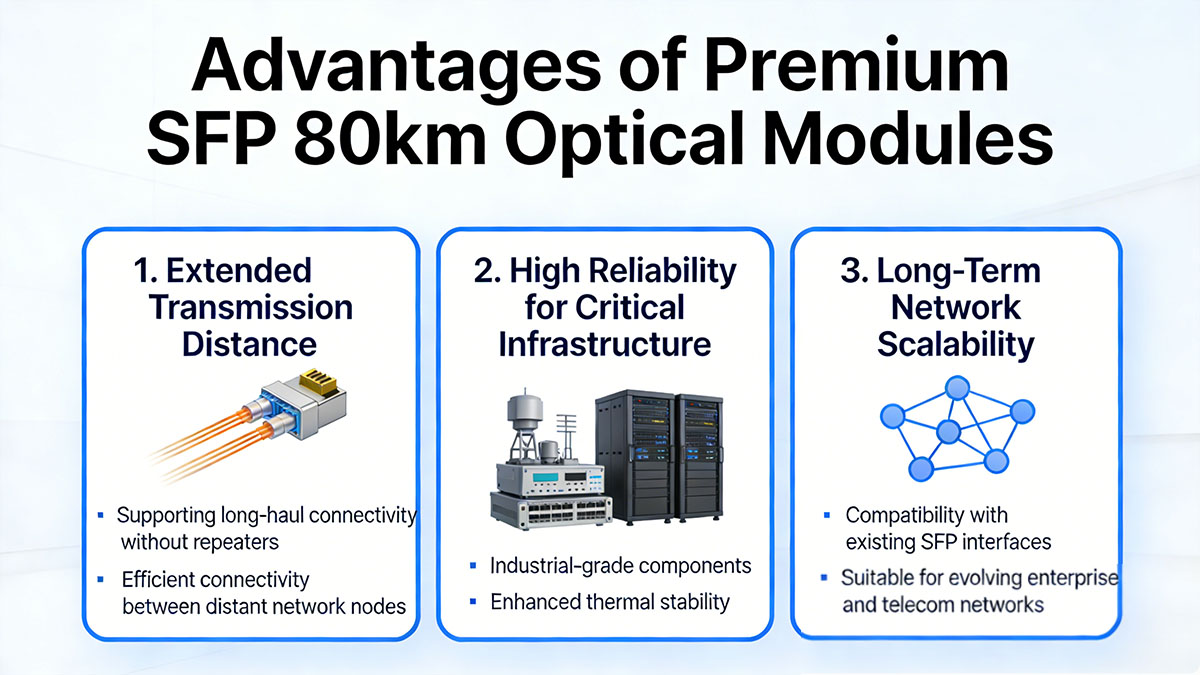 Advantages of Premium SFP 80km Optical Modules