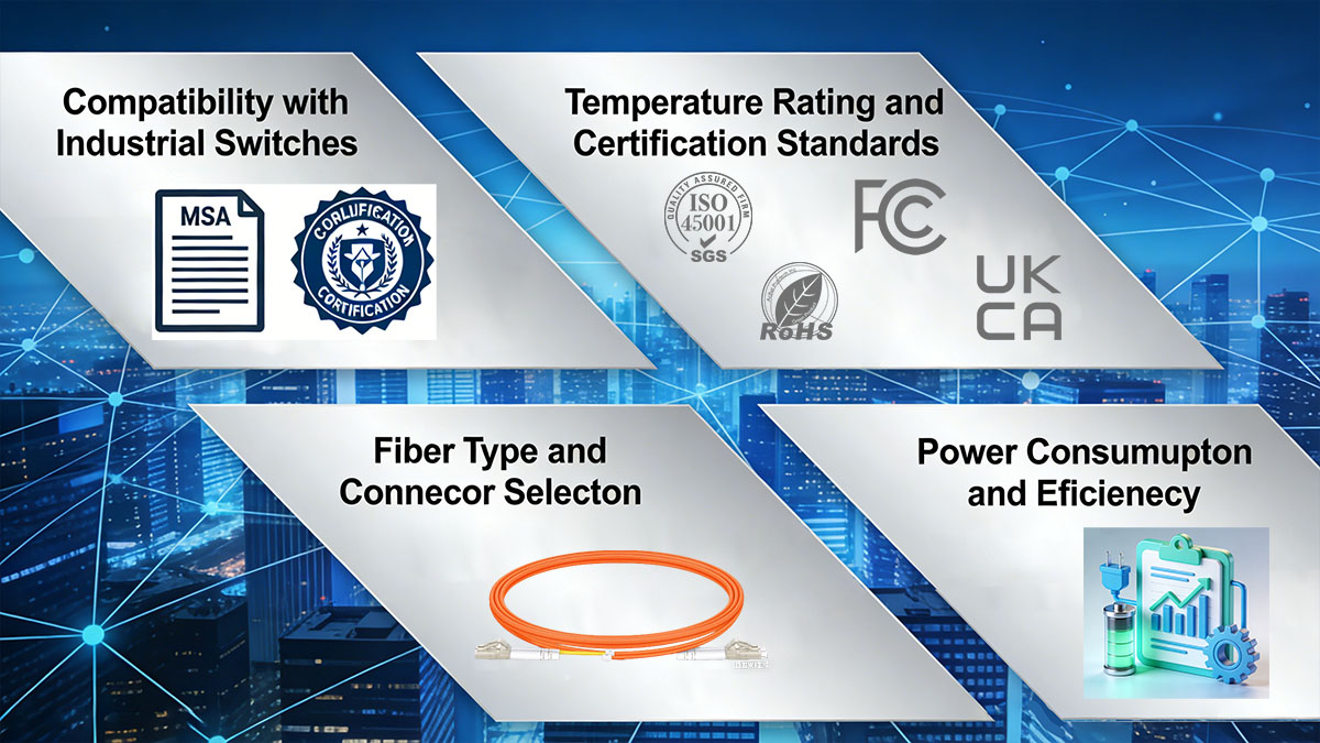 Critical Factors When Sourcing 100FX Industrial SFP Modules