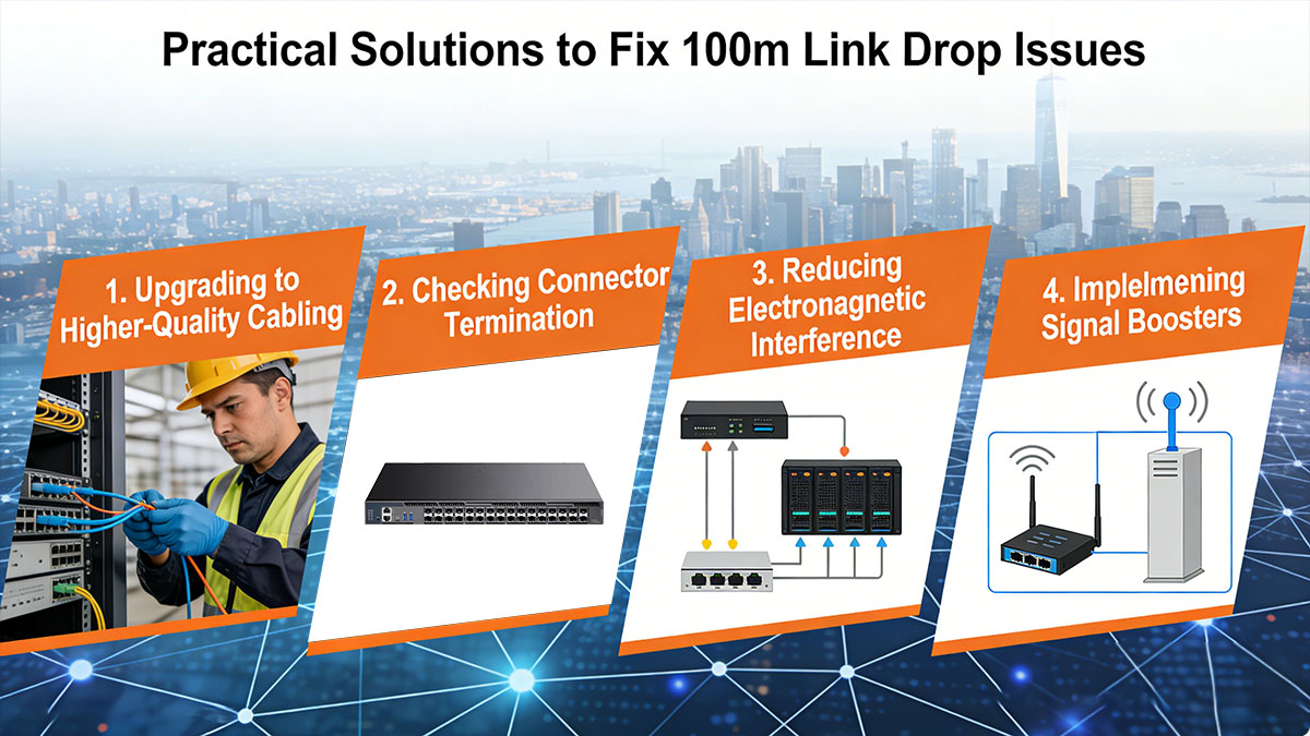 Practical Solutions to Fix 100m Link Drop Issues